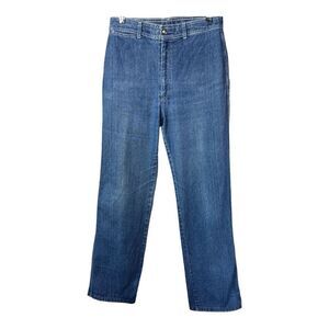 PIZZAZZ Women's Vintage Denim High Waisted Straight Leg Jeans Blue Size 16